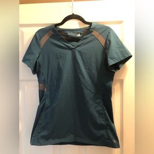 White cross scrub top, size small